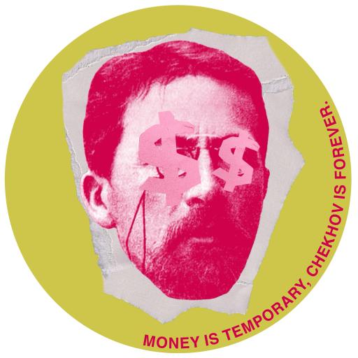 Chekhov goes capital sticker